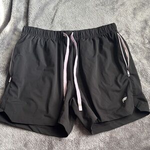 Fabletics: The One. Black Shorts with Light Pink Details